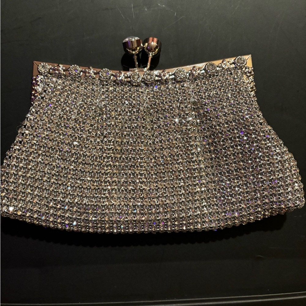 Silver Purse with Chain